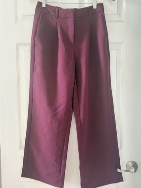 Old Navy Taylor Wide-Leg Women's Dress Pants in Plum